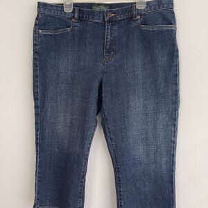 Lauren Ralph Lauren Crop 5 Pocket Denim Capris Plus 16